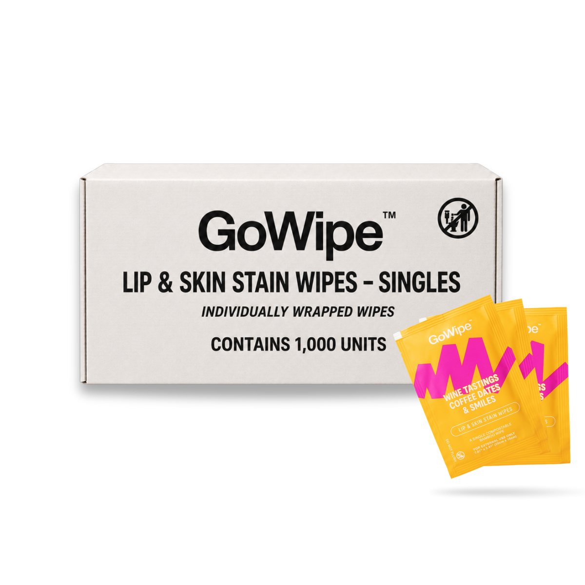 LIP & SKIN STAIN WIPES BULK WIPES